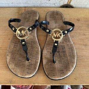 Michael Kors Black Sandals with Textured Sole